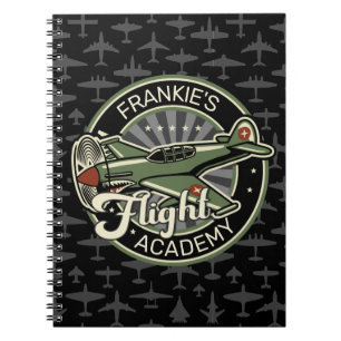 Anpassat NAMN WWII Militär Fighter Krig Flygplan R Anteckningsbok