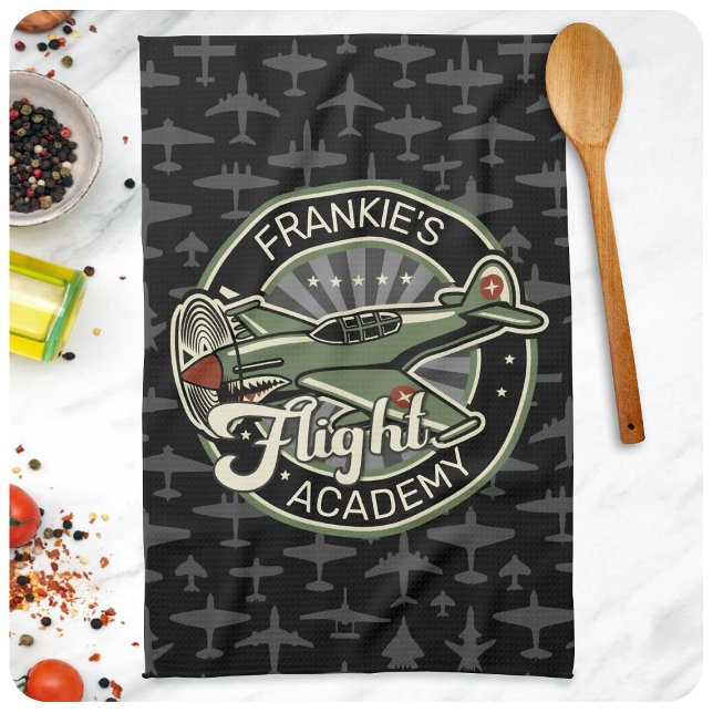 Anpassat NAMN WWII Militär Fighter Krig Flygplan R Kökshandduk (Skapare uppladdad)