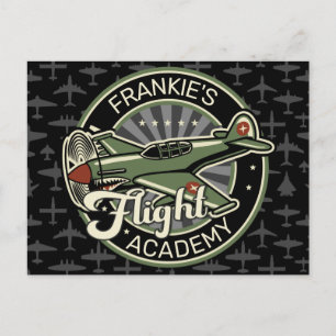 Anpassat NAMN WWII Militär Fighter Krig Flygplan R Vykort