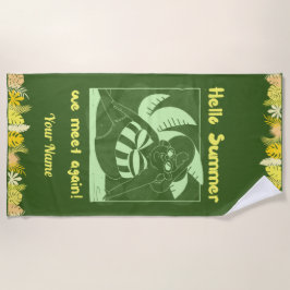 Anpassat namn, ynkligt Tropical Summer Beach Towel