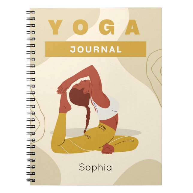 Anpassat namn yoga modern färglös trendig journal anteckningsbok (Framsidan)