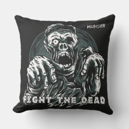 Anpassat namn Zombie dekorativ kudde