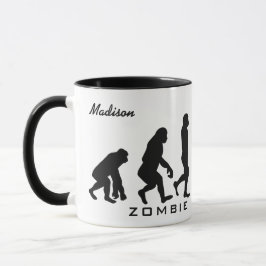 Anpassat namn Zombie Evolution mugg