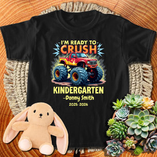 Anpassat namnår Jag är Redo att krossa Kindergarte T Shirt