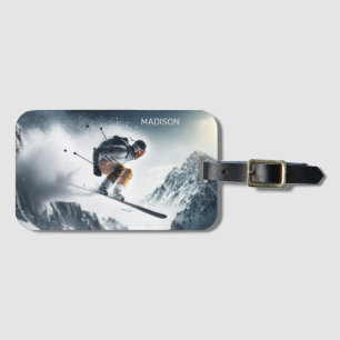 Anpassat namnberg - Skier Bagagebricka