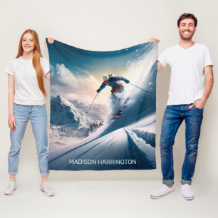 Anpassat namnberg - Skier Fleecefilt