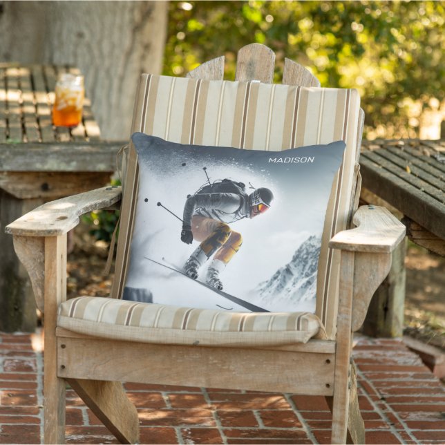 Anpassat namnberg - Skier Kudde (Stol)