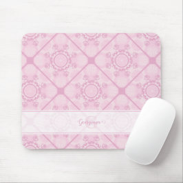 Anpassat namnbyte i Rosa Mandala Diamond Tiled Musmatta