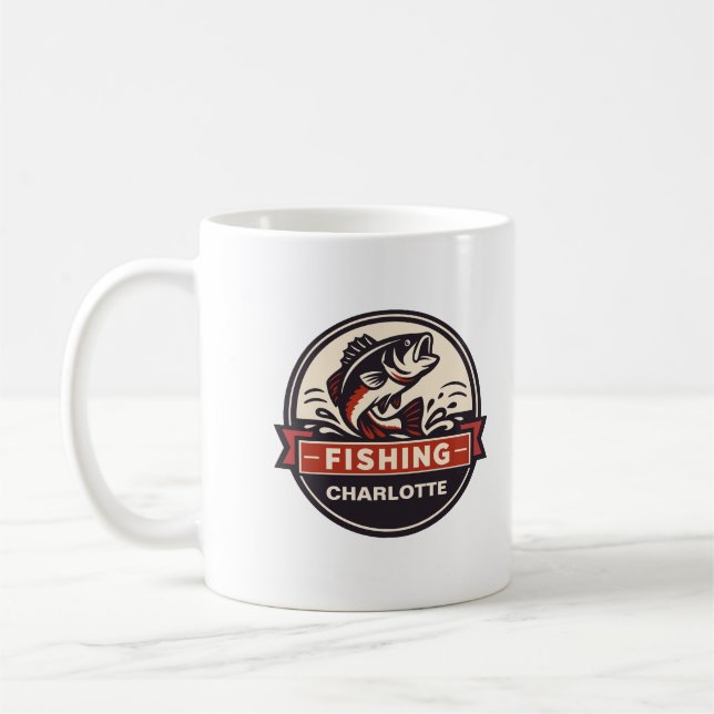 Anpassat Namnfiske Kaffemugg (Vänster)