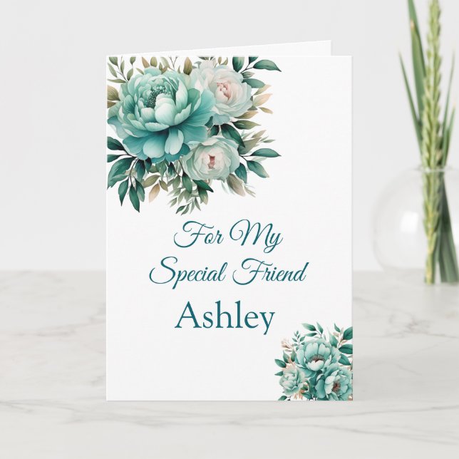 Anpassat namnfödelsedagskort kort (Framsida)