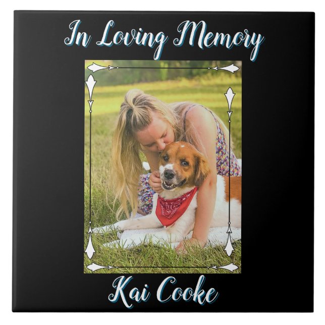 Anpassat namnfoto för Loving Memory Kakelplatta (Framsidan)