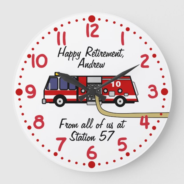 Anpassat namnklocka för brandbekämpning i Pension Stor Klocka (Framsida)