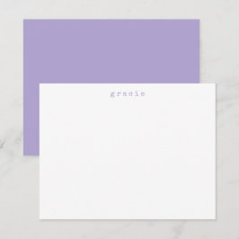 Anpassat namnlavender för minimalistisk retro-skri anteckningskort