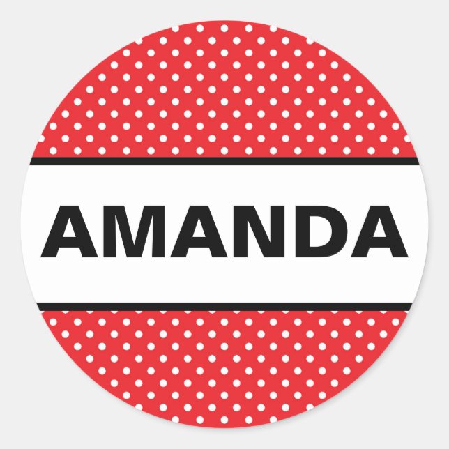 Anpassat namnmärke för Inspired Mouse Inspired Runt Klistermärke (Framsida)