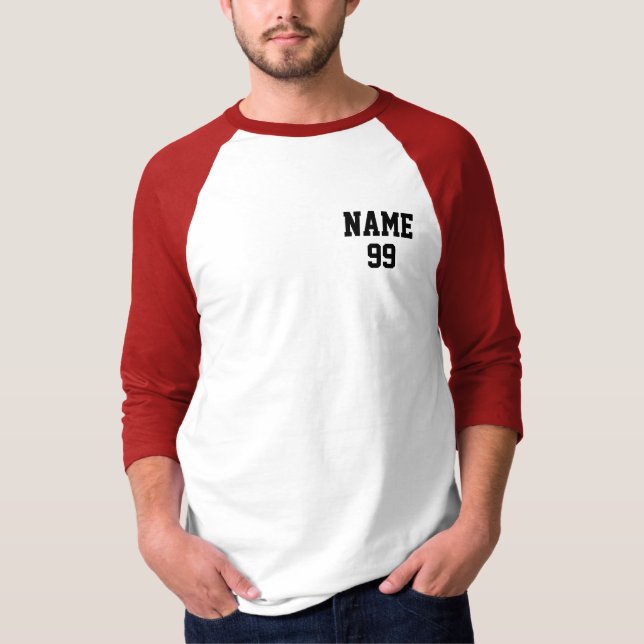 Anpassat namnnummer t shirt (Framsida)