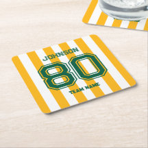 Anpassat namnnummerteam för gult och Grönt Sports