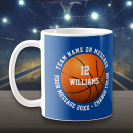Anpassat namnnummerteam Namn Basketball Kaffemugg
