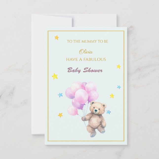 Anpassat namnsegment flytande ballonger babyvisnin (Framsida)