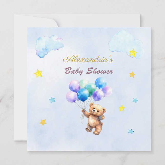 Anpassat namnsegment flytande ballonger babyvisnin (Framsida)