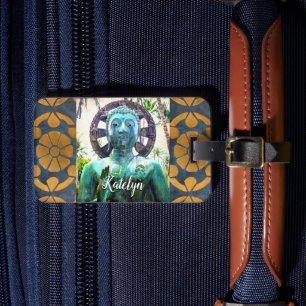 Anpassat namnskript för Hawaii Turcos Buddha Photo Bagagebricka