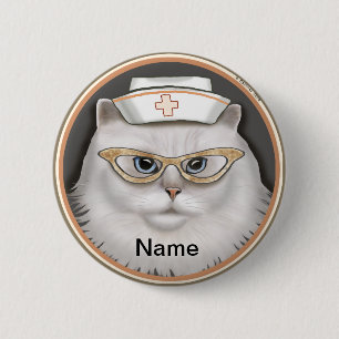 Anpassat namnstift för Persian Cat Nurse Knapp