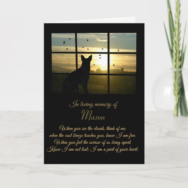 Anpassat namnsymbolkort för Hund Kort (Framsida)