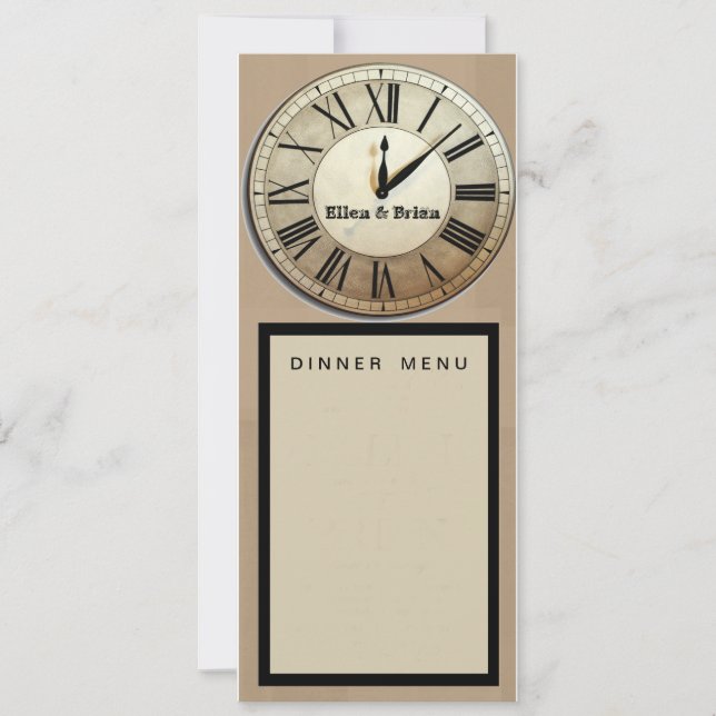 Anpassat nyårsaftonsbröllopsprogram inbjudningar (Framsida)