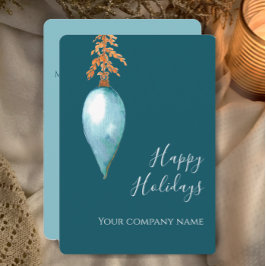 Anpassat Original Akvarell Företagets Logotyp Glad Julkort