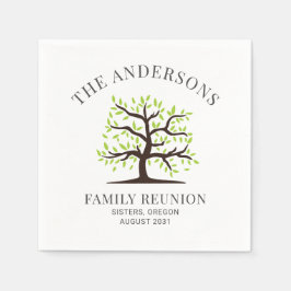 Anpassat papper för släktträff släktträd pappersservett