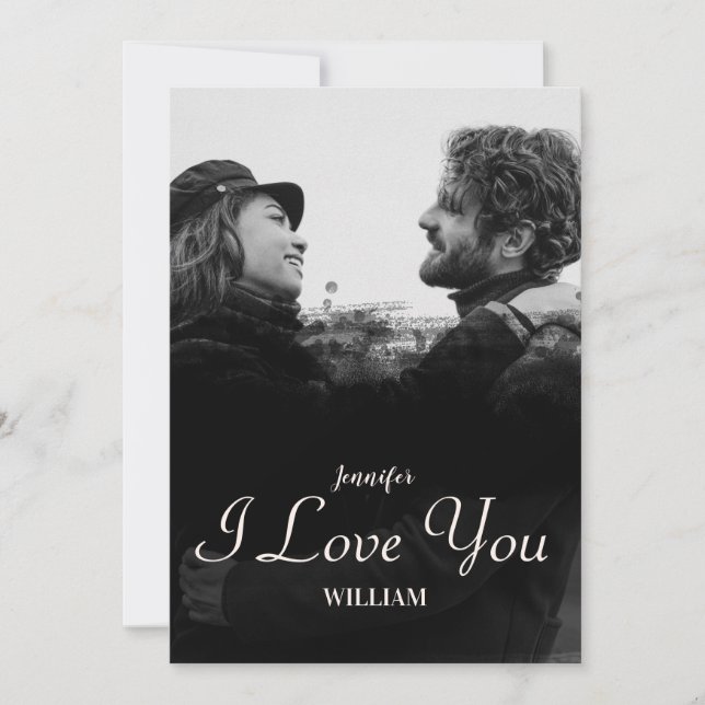 Anpassat parfoto God Valentine Julkort (Framsida)