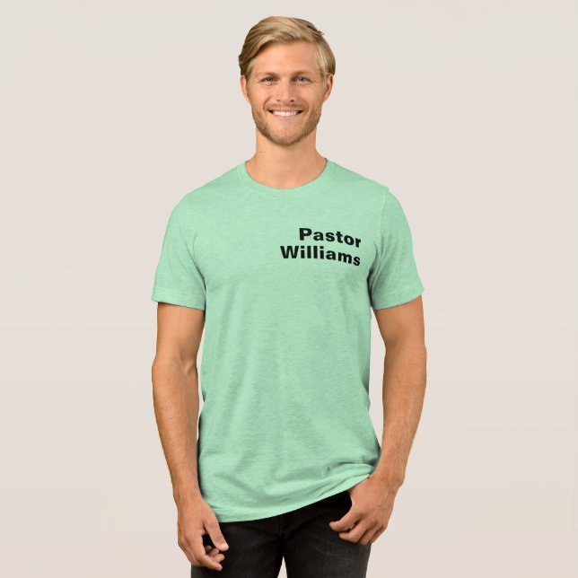 Anpassat pastorsnamn t shirt (Framsida Full)