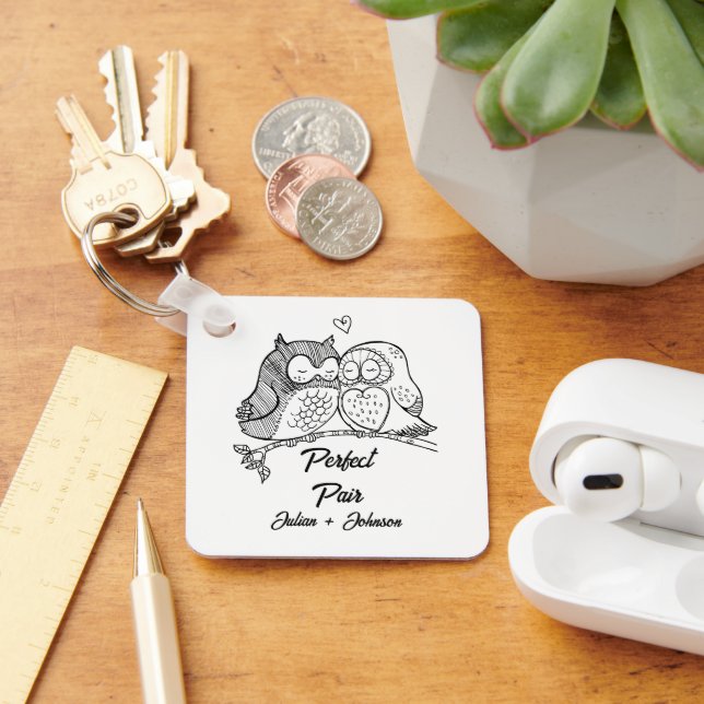 Anpassat perfekt par matchande par nyckelring (Skrivbord)