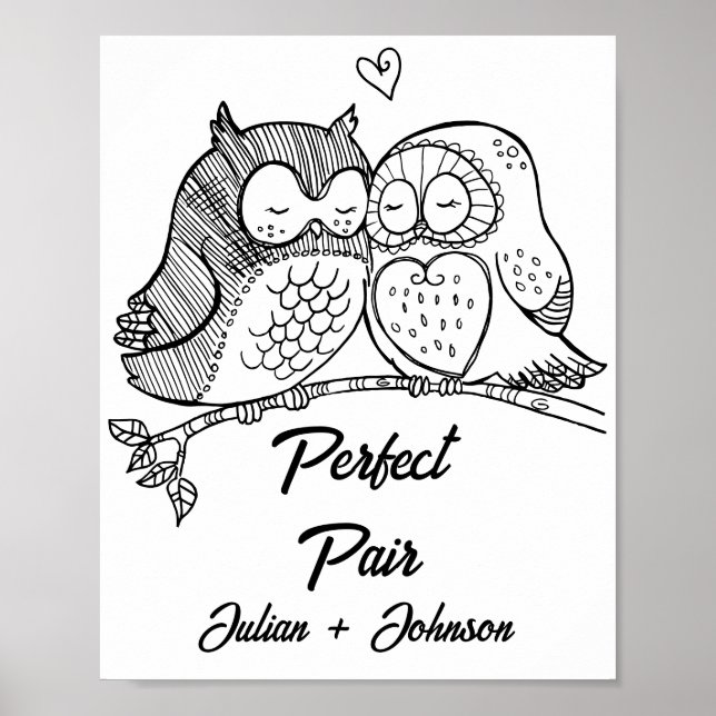 Anpassat perfekt par matchande par poster (Framsidan)