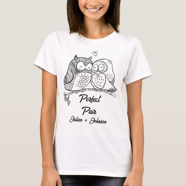 Anpassat perfekt par matchande par t shirt (Framsida)