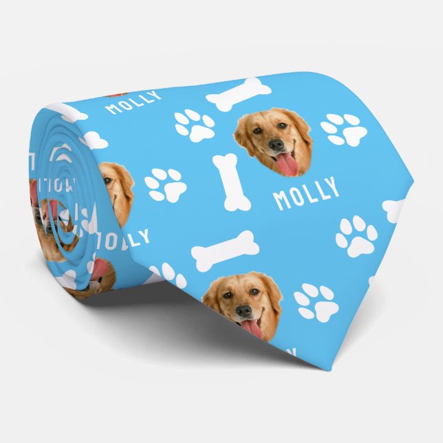 Anpassat Pet Photo & Namn Blue Slips (Rullad)