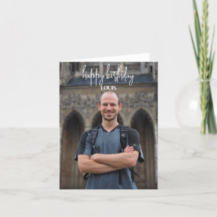 Anpassat Photo Grattis på födelsedagen-kort Tack Kort