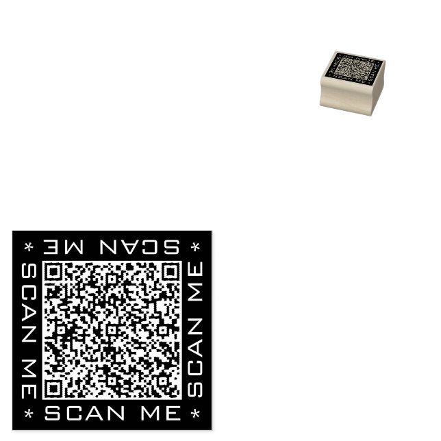 Anpassat QR-kodfärg gummistämpel exempel Stämpel (Stämplad)
