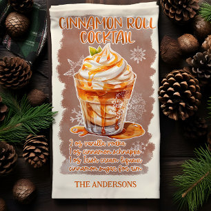 Anpassat recept på Cinnamon Roll julcocktail Kökshandduk