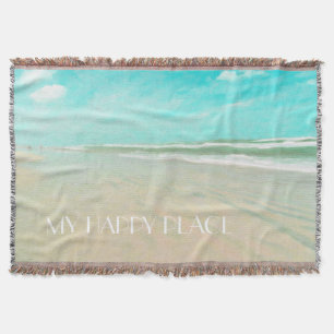 Anpassat Sjölandskap för min Lycklig-Ställe-strand Filt