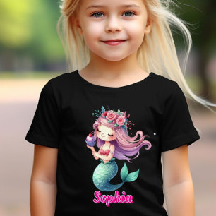 Anpassat Sjöröding rosa namn T Shirt