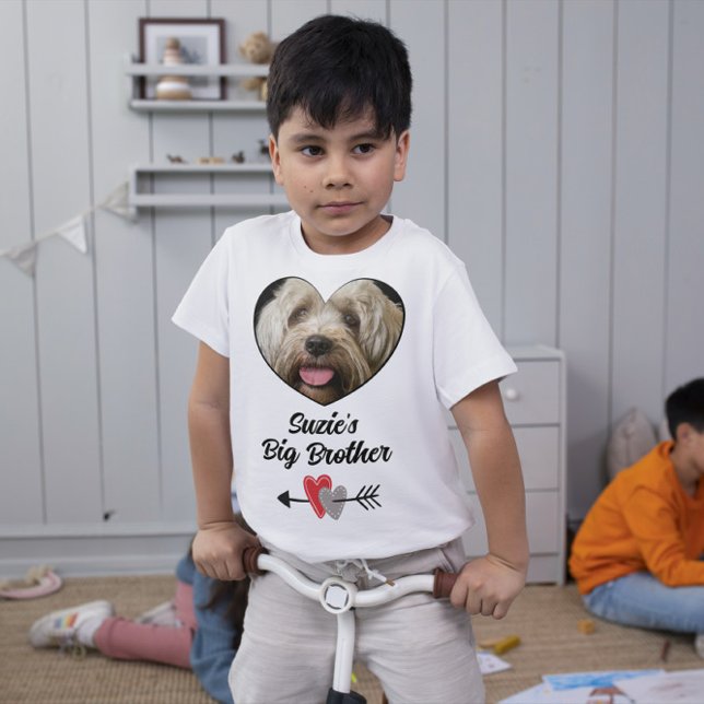 Anpassat storebror-foto och text T-Shirt-hund T Shirt (Skapare uppladdad)