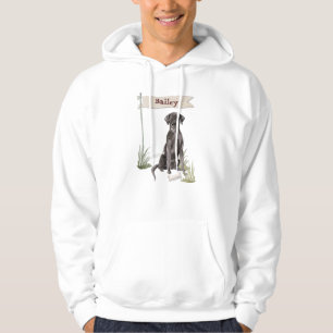 Anpassat svart Lab Namn Husdjur Hund Hoodie