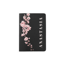 Anpassat svart resväskeskydd med elegant blomdesig