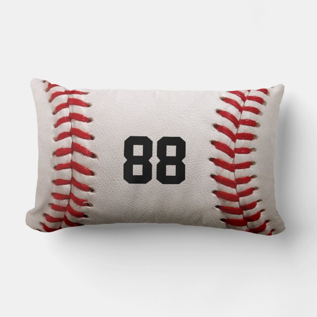 Anpassat tröjnummer Baseballspelardesign Lumbarkudde (Framsida)