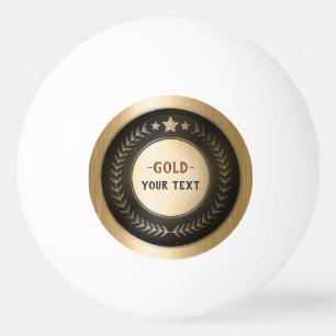 ANPASSAT TRYCK DIY-MEDALJ Guld #1 LÄGG TILL DIN LO Pingisboll