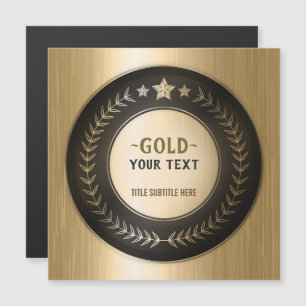 ANPASSAT TRYCK DIY-MEDALJ Guld #1 Mästare REDIGERB