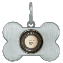 ANPASSAT TRYCK DIY-MEDALJ Guld #1 Mästare REDIGERB ID-bricka Husdjur