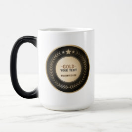 ANPASSAT TRYCK DIY-MEDALJ Guld #1 Mästare REDIGERB Magisk Mugg