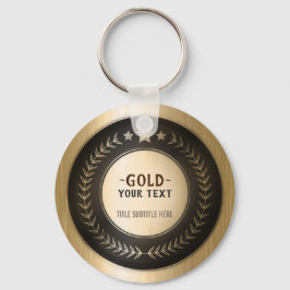 ANPASSAT TRYCK DIY-MEDALJ Guld #1 Mästare REDIGERB Nyckelring