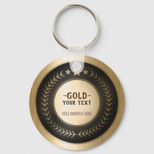 ANPASSAT TRYCK DIY-MEDALJ Guld #1 Mästare REDIGERB Nyckelring